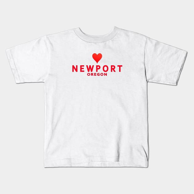 Newport Oregon Kids T-Shirt by SeattleDesignCompany